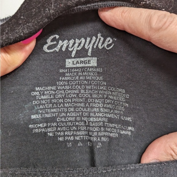 Empyre Men’s black skull graphic T  Size large‎ - Picture 5 of 6